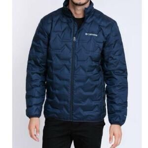 COLUMBIA Navy Walker Mill Omni Heat Zip Up Jacket  Men’s Coat Size XXL